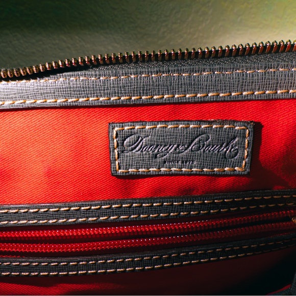 Dooney & Bourke Gray Leather Satchel with Classic Design